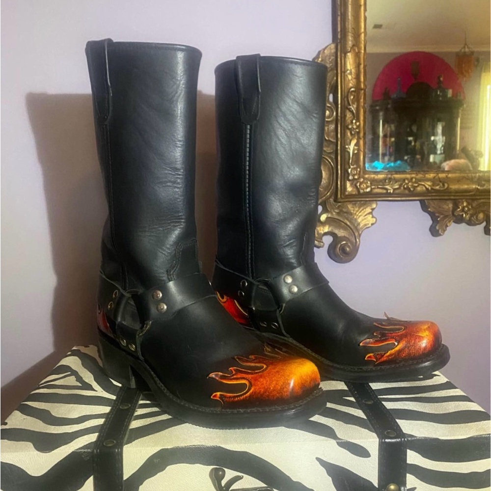 Double H Flame Moto Boots
